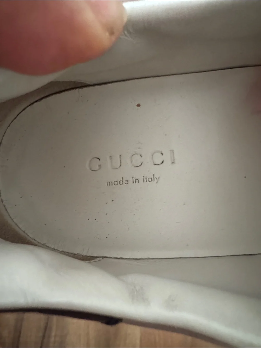 Gucci kids Ace Sneakers in metallic silver leather
